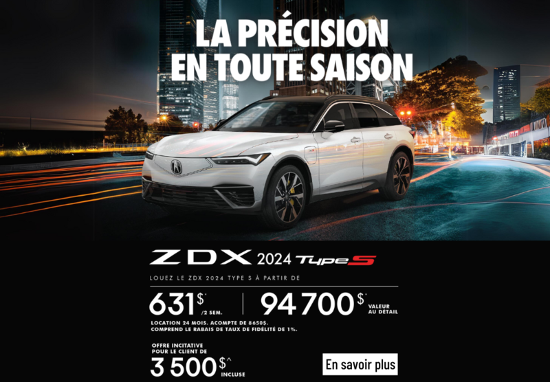 Découvrez le 2024 Acura ZDX Type S !