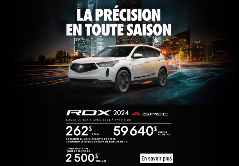 Découvrez le 2024 Acura RDX A-Spec !