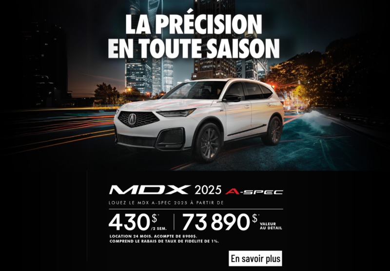 Découvrez le 2025 Acura MDX A-Spec !