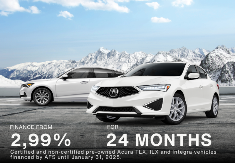 FINANCING AT 2.99% FOR 24 MONTHS ON CERTIFIED PRE-OWNED TLX, ILX AND INTEGRA MODELS ONLY