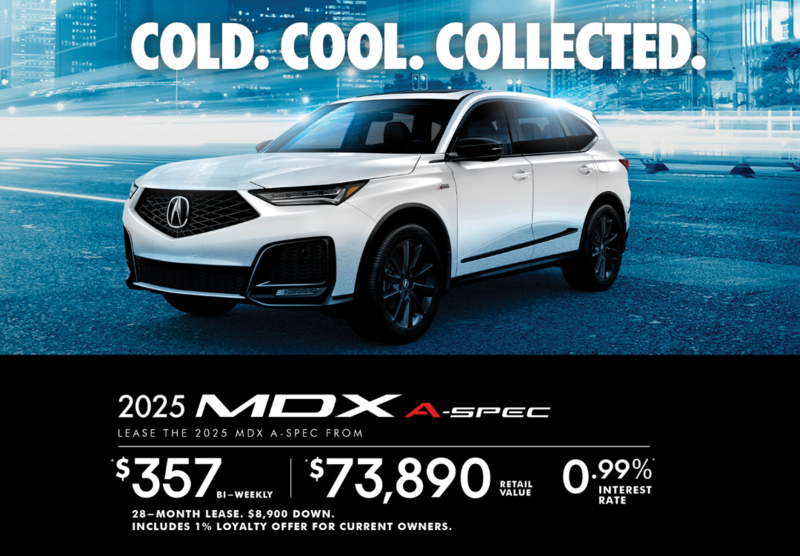 †Limited time lease offer based on a new 2025 MDX SH-AWD® A-SPEC™