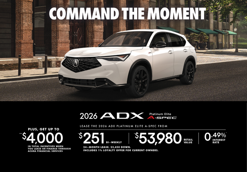 EXCLUSIVE LEASE OFFER ON THE 2026 Acura ADX PLATINUM ELITE A-SPEC!