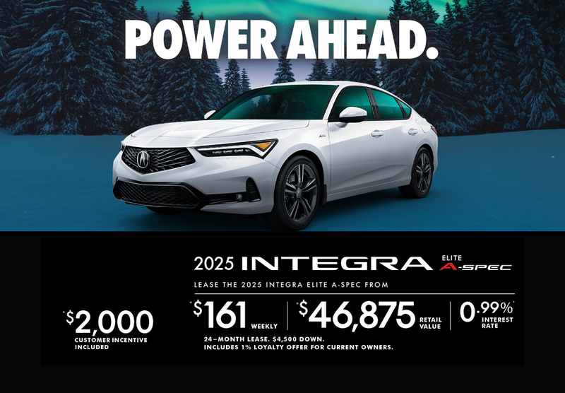 EXCLUSIVE LEASE OFFER ON THE 2025 ACURA INTEGRA ELITE A-SPEC!