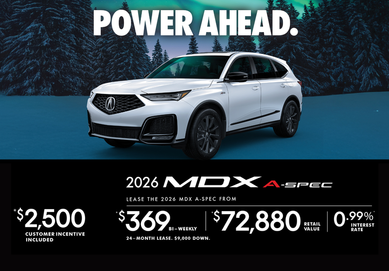 EXCLUSIVE LEASE OFFER ON THE Acura MDX 2026 A-SPEC 2026!