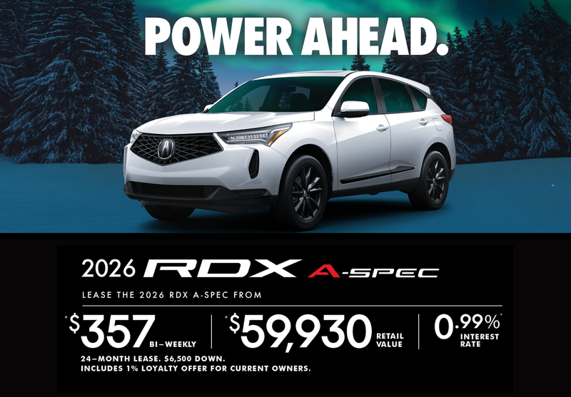 EXCLUSIVE LEASE OFFER ON THE Acura RDX 2026 A-SPEC 2026!