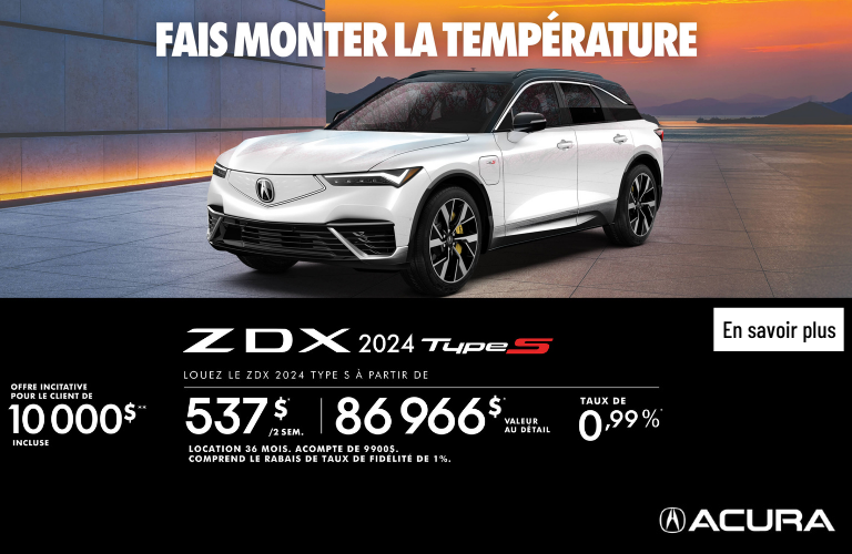 EXCLUSIVE LEASE OFFER ON THE 2024 ACURA ZDX TYPE S!