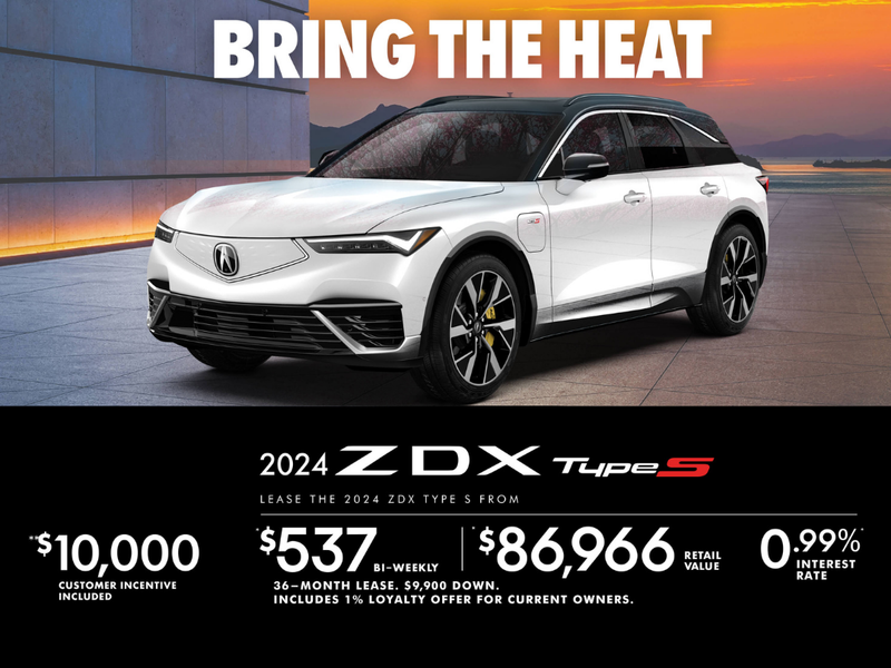 EXCLUSIVE LEASE OFFER ON THE 2024 ACURA ZDX TYPE S!