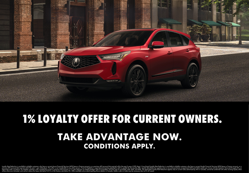 Loyalty Reward: Save 1% on your Acura Financing or Lease
