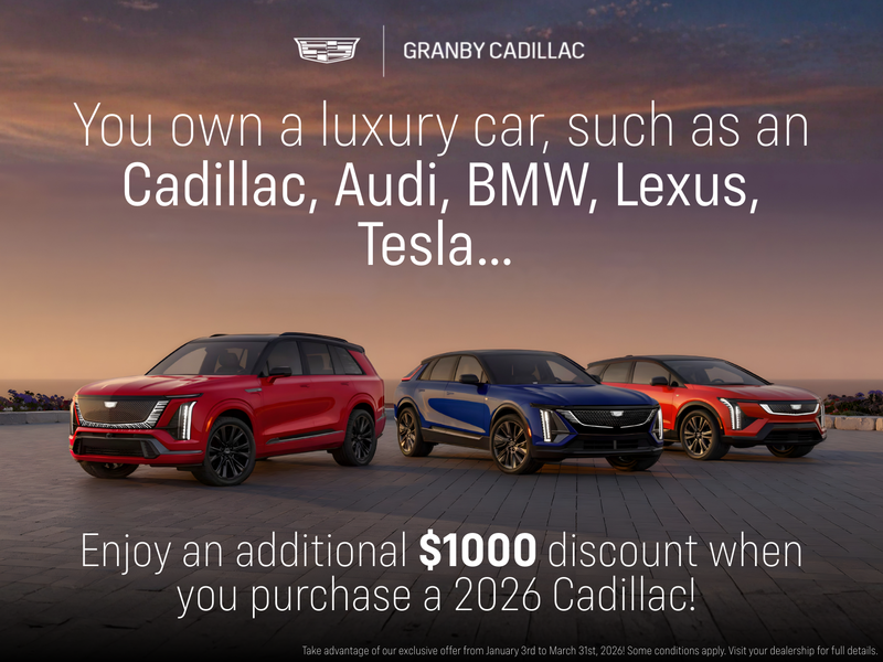 Drive into luxury with Cadillac – enjoy $1,000 off!