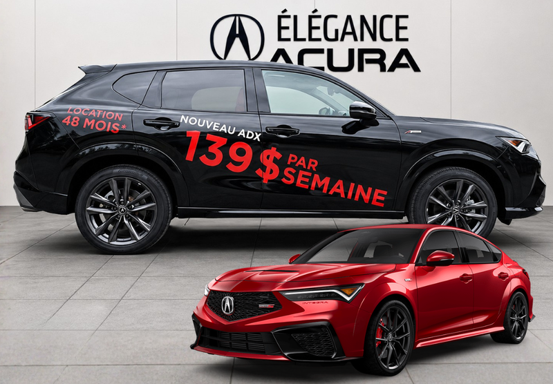 DEUX ACURA 2026. DEUX OFFRES À DÉCOUVRIR.