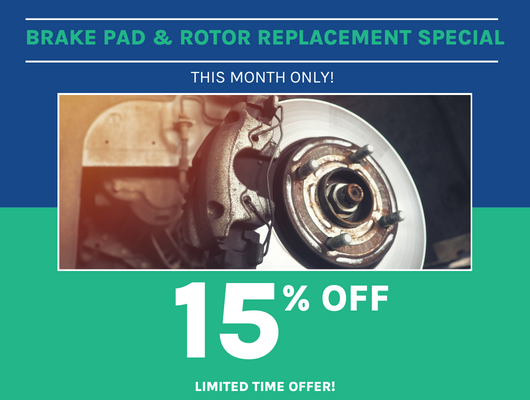 Brake Pad and Rotor Replacement Special