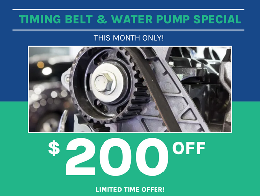 Timing Belt and Water Pump Special