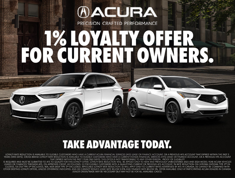 Acura Canada 1% Loyalty Offer