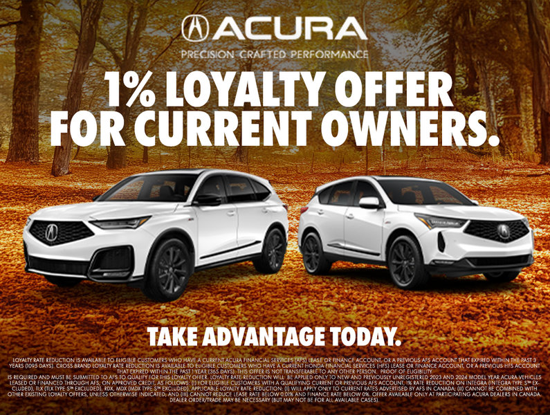 Acura Canada 1% Loyalty Offer