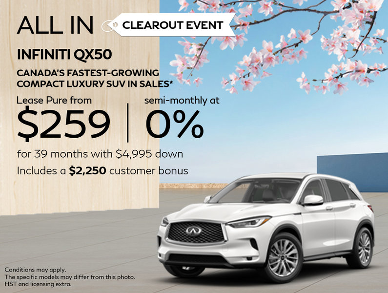 All In Clearout Event - QX50