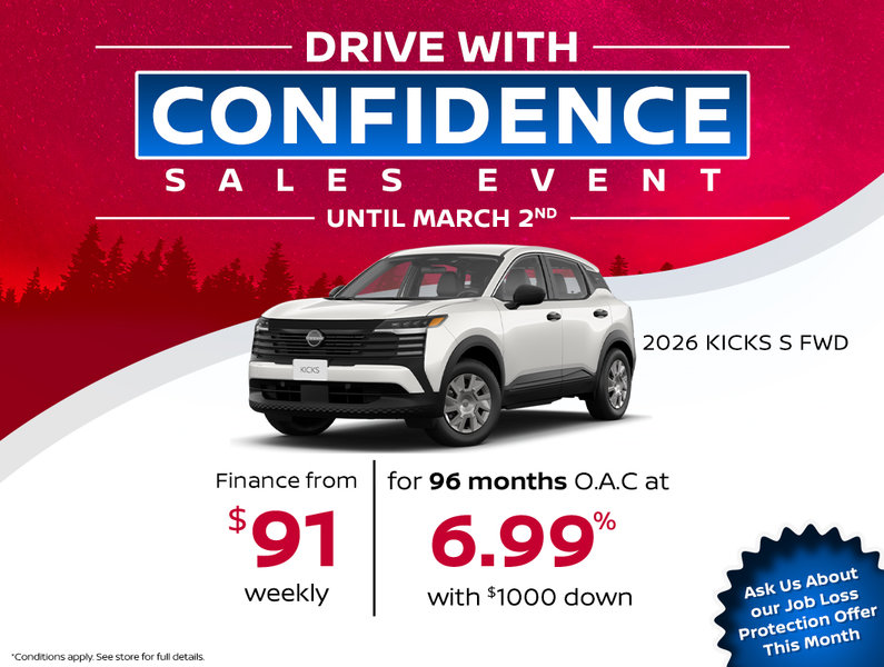 Drive With Confidence Sales Event - Nissan Kicks FWD