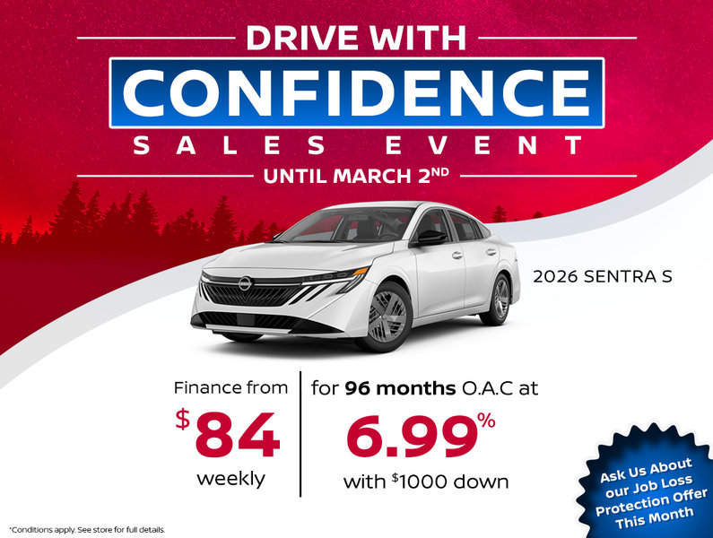 Drive With Confidence Sales Event - Nissan Sentra