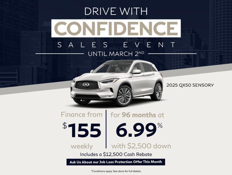 Drive With Confidence Sales Event - QX50 Sensory