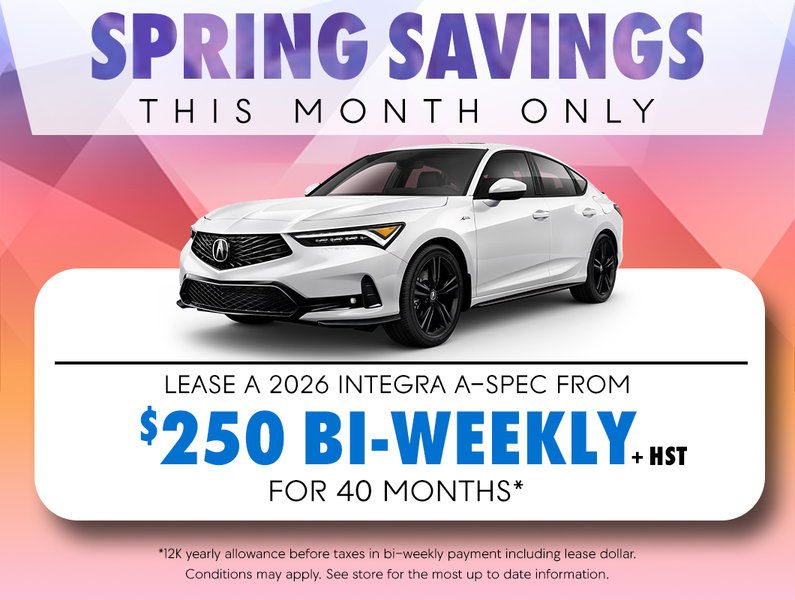 Spring Savings On An Integra A-SPEC