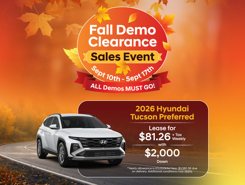 Fall Demo Clearance Sales Event - 2026 Tucson Preferred