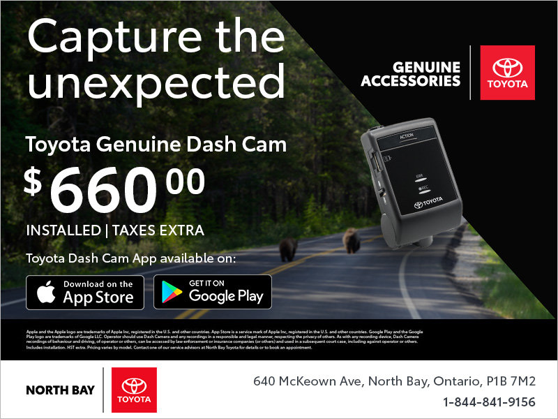 Genuine Toyota Dash Cam North Bay Toyota In North Bay