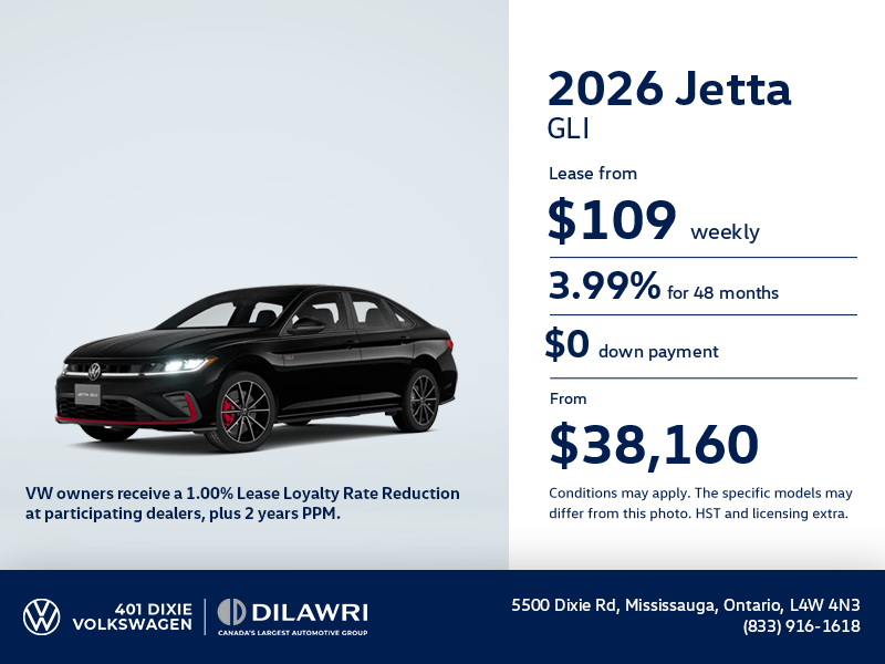 Get the 2026 Volkswagen Jetta GLI