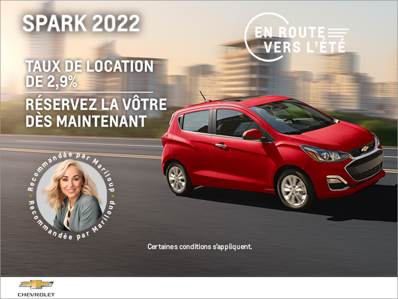 Procurez-vous la Chevrolet Spark 2022!