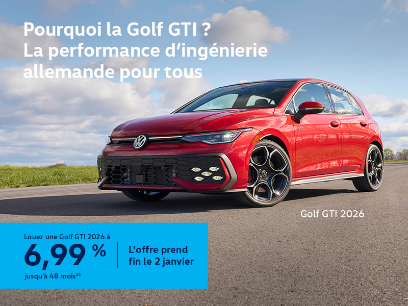 Procurez-vous la Volkswagen Golf Gti 2026