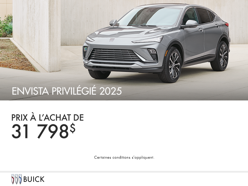 Buick Envista Privilégié 2025 Bérubé Chevrolet Buick GMC Ltée à