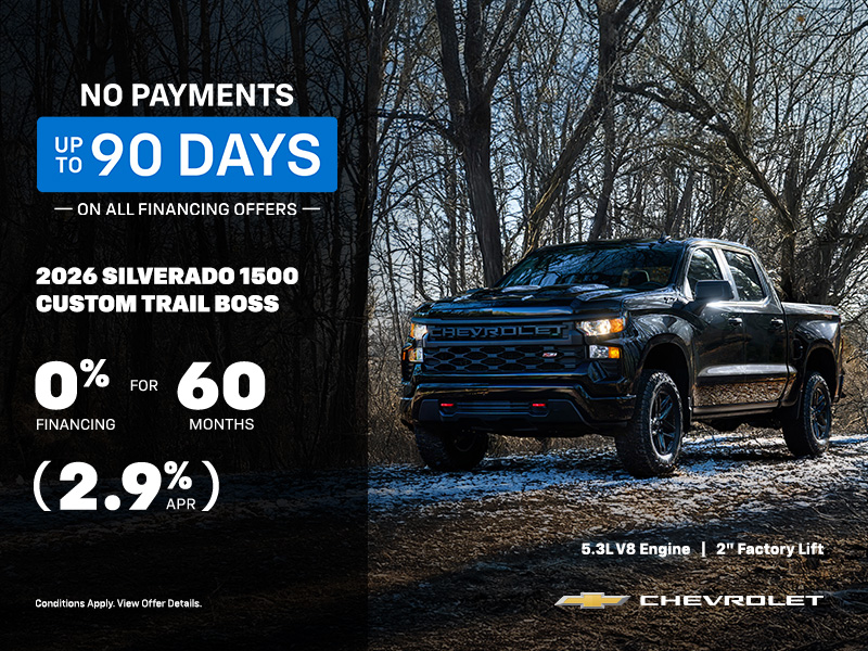 Get the 2026 Chevrolet Silverado 1500 Custom Trail Boss