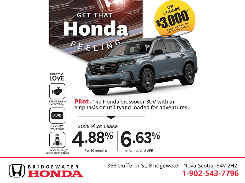 Get the 2025 Honda Pilot! 