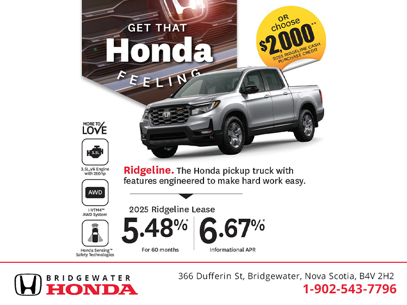 Get the 2025 Honda Ridgeline! 