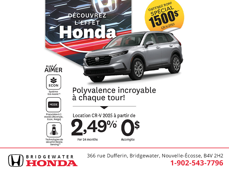 Obtenez le Honda CR-V 2025 !