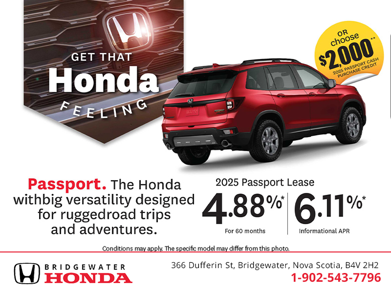 Get the 2025 Honda Passport!