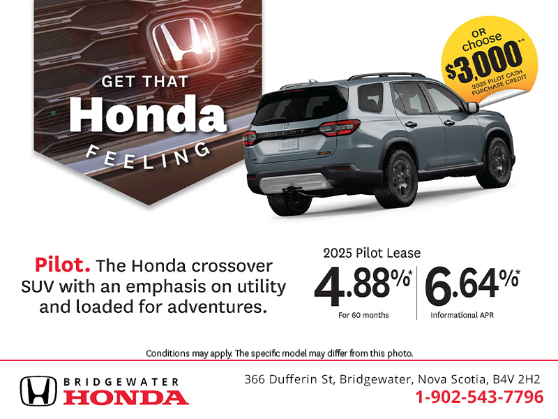 Get the 2025 Honda Pilot! 