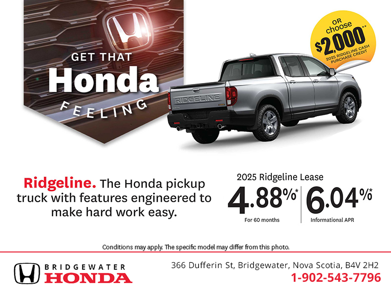 Get the 2025 Honda Ridgeline! 