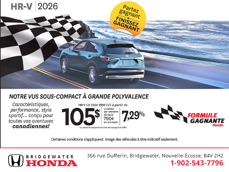 Obtenez le Honda HR-V 2026 !
