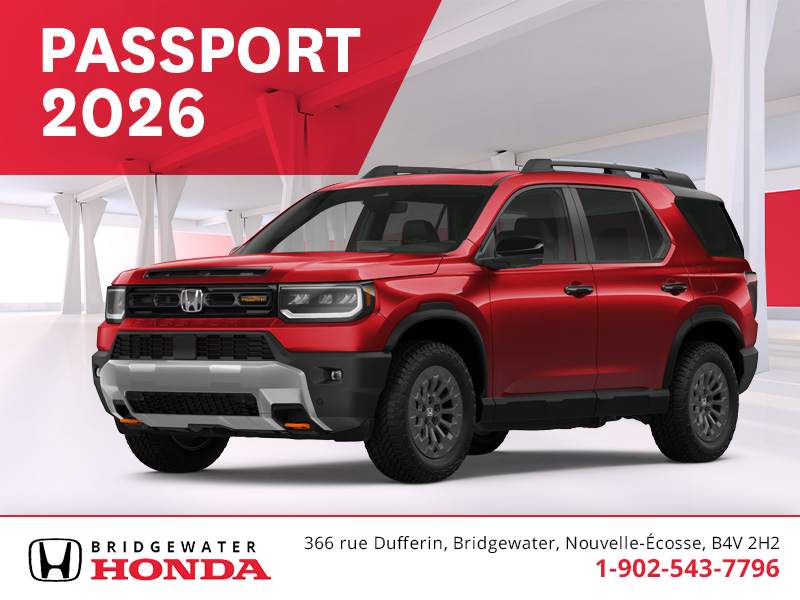 Procurez-vous le Honda Passport 2026 !