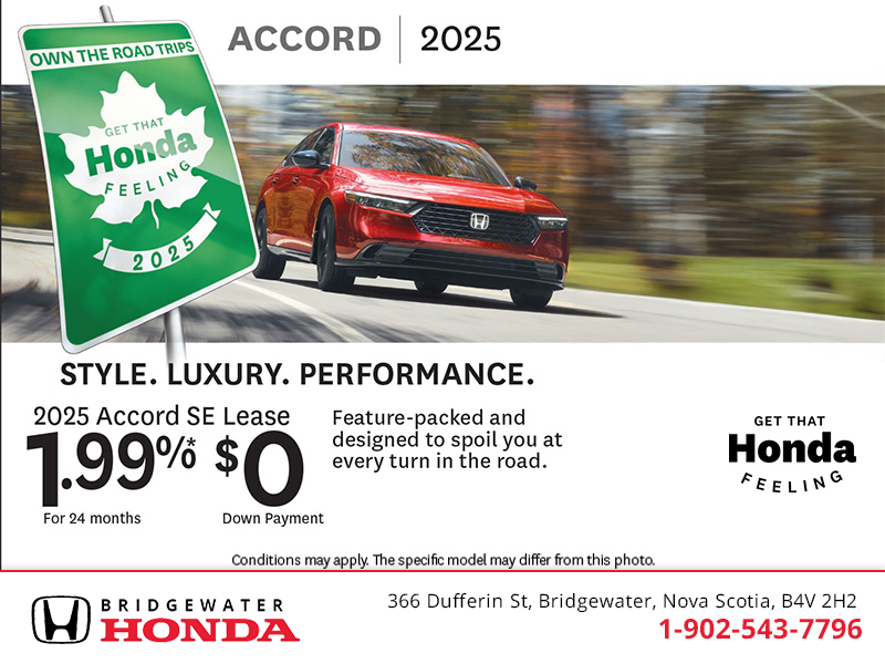 Get the 2025 Honda Accord! 