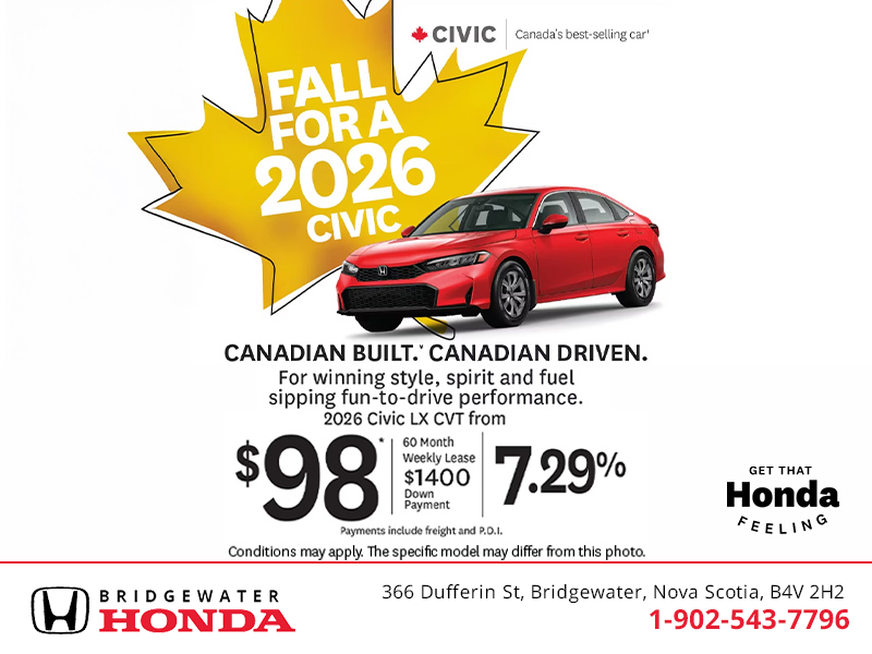 Get the 2026 Honda Civic!