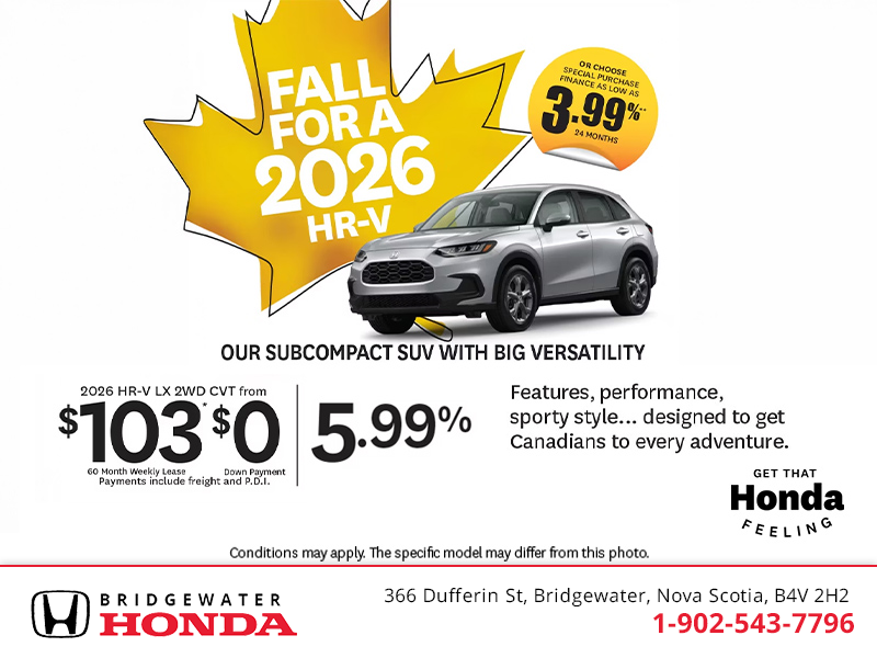 Get the 2026 Honda HR-V!