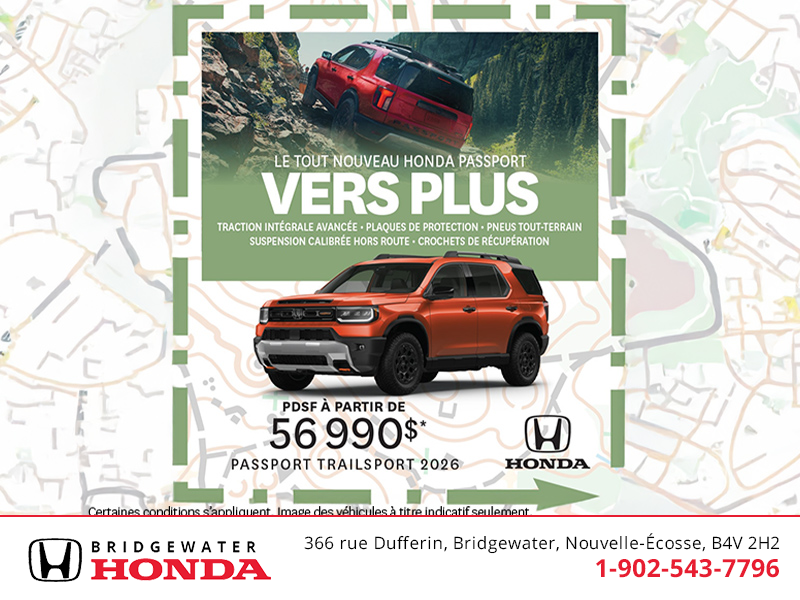 Procurez-vous le Honda Passport 2026 !