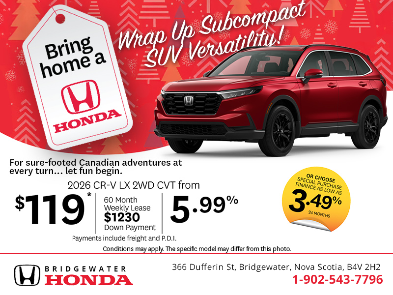Get the 2026 Honda CR-V! 