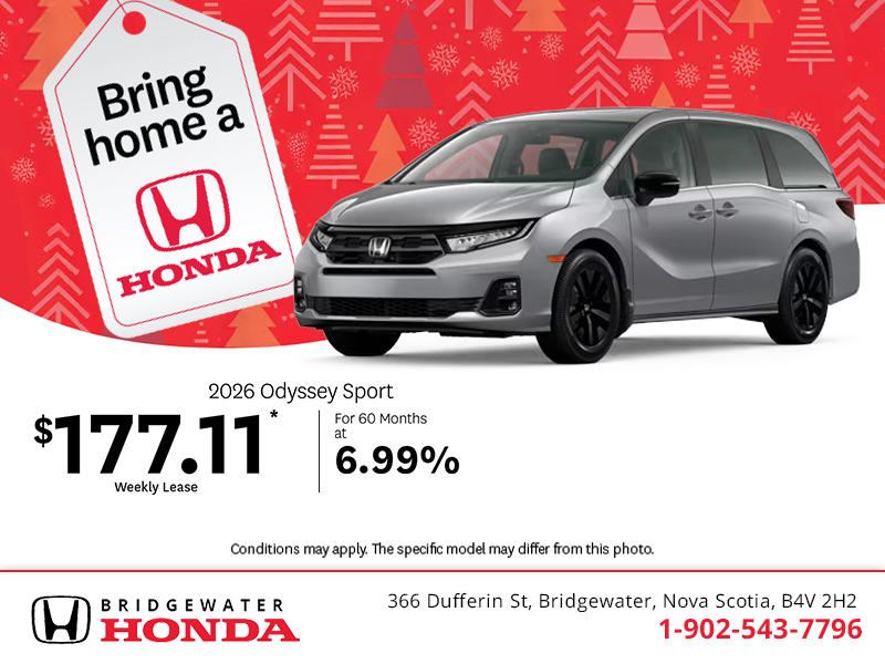 Get the 2026 Honda Odyssey! 