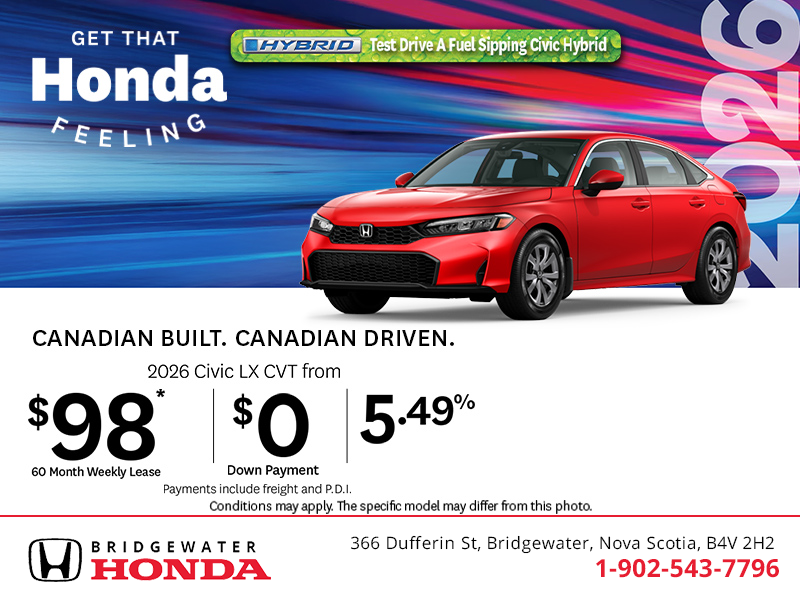 Get the 2026 Honda Civic!