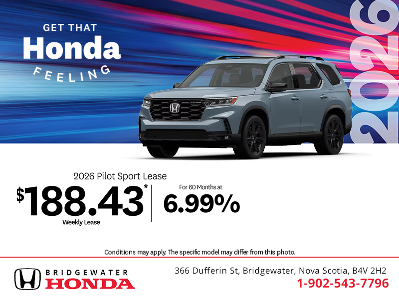 Get the 2026 Honda Pilot! 