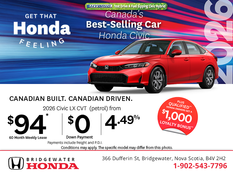 Get the 2026 Honda Civic!
