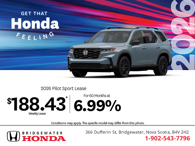 Get the 2026 Honda Pilot! 