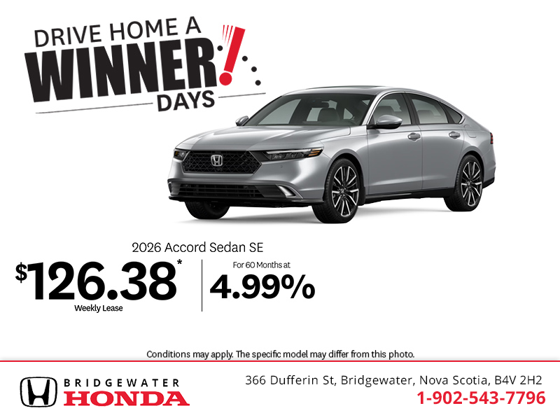 Get the 2026 Honda Accord! 