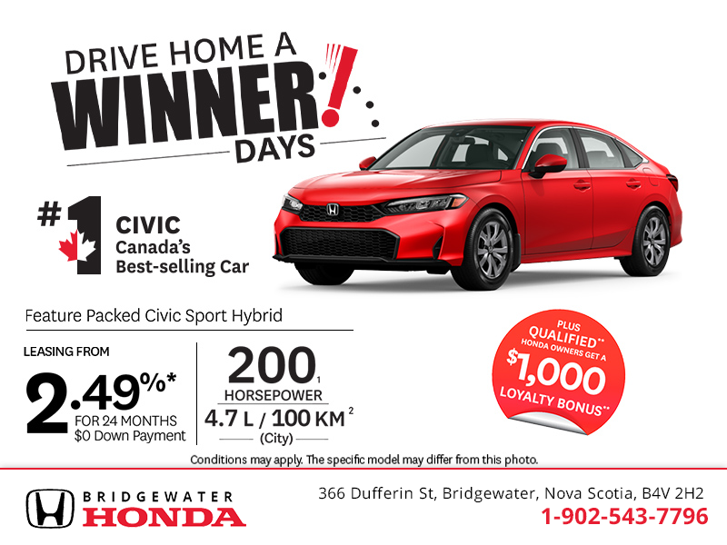 Get the 2026 Honda Civic Sport Hybrid! 